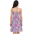 thumbnail image 3 of Dailycode Summer Dresses for Women Strapless Casual Beach Cover Ups Hand Drawn Watercolor Flower Tube Top Sundress, 3 of 8