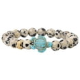thumbnail image 4 of Puntoco Pulsera De Cordón Elástico Con tortuga De Piedra Natural Manchada, Decoración Del Hogar, 4 of 4