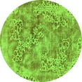 thumbnail image 1 of Ahgly Company Indoor Round Abstract Green Modern Area Rugs, 7' Round, 1 of 4