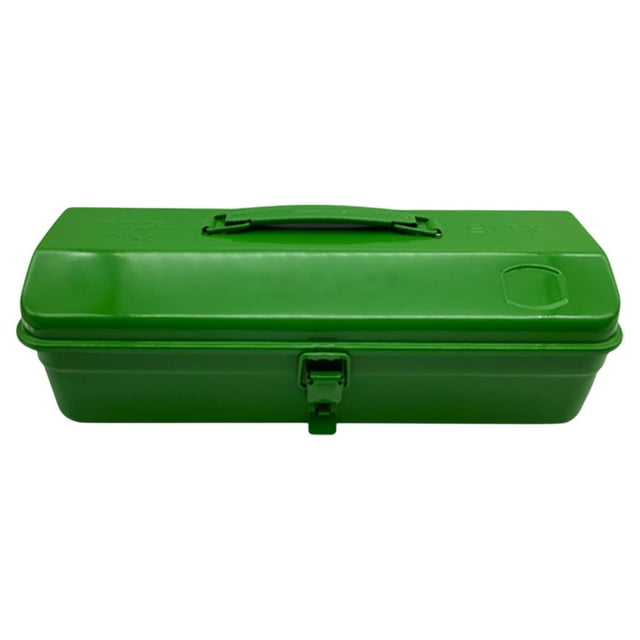 Caja de herramientas de metal con mango, organizador de herramientas con cierre de metal, múltiples usos múltiples, estilo de techo de cadera de techo