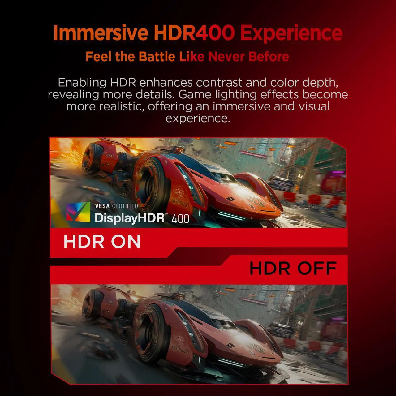 ABS 23.8" FHD Gaming Monitor 1920x1080 260Hz 1ms HDR400 Fast IPS 90% DCI-P3 FreeSync Compatible Anti-Glare Low Blue Light HDMI DisplayPort VESA Mount