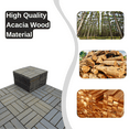 thumbnail image 4 of Outdoor Interlocking Patio Tiles 10 Pack, iRerts Waterproof Wood 12" x 12" Deck Patio Flooring Tiles with Plastic Base, Easy to Install Patio Flooring Tiles for Garden Porch Balcony Backyard, Gray, 4 of 7