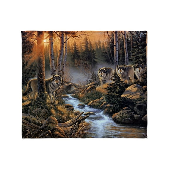 CafePress - Forest Wolves Throw Blanket - Soft Fleece Throw Blanket, 50"x60" for All Ages
