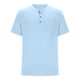 thumbnail image 4 of pstuiky camisetas de hombre, Camisa tipo jersey para hombre, de color liso, con botones, manga corta y cuello alto camisetas de hombre xl, 4 of 6
