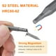 thumbnail image 4 of Uxcell 3pcs H2.0 Punta de destornillador hexagonal 5/32" Cabeza hexagonal magnética Acero S2, 4 of 6