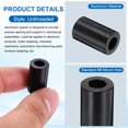 thumbnail image 3 of Uxcell 10pcs M6 Aluminium Spacers, 1/4" ID x 1/2" OD Round Standoff Spacer, Unthreaded Metal Spacers for 1/4" M6 Screws Bolts, Black 3/4" Length, 3 of 6
