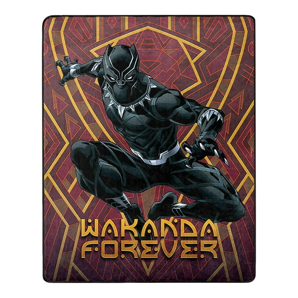 Marvel Black Panther Throw Blanket, 40x50, Silk Touch, Multicolor