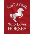 thumbnail image 2 of Tstars - A Girl Who Loves Horses Horse Lover Gift Youth Kids Sweatshirt X-Large Black, 2 of 3