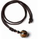 thumbnail image 2 of Crystal Round Stone Bead Pendant, Natural Gemstone Necklace for Men Women(Tiger Eye), 2 of 4