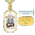 thumbnail image 3 of Hunting Thing Don'T Understand Stainless Steel or 18k Gold Premium Swivel Dog Tag Keychain, 3 of 10