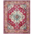 thumbnail image 4 of Safavieh Monaco Collection MNC243D Boho Chic Medallion Distressed Non-Shedding Stain Resistant Living Room Bedroom Area Rug, 10' x 14', Pink / Multi, 4 of 5