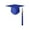 Blue, variant on Unisex Graduation Hat with 2025 Tassel - Polyester Grad Cap for Adult Graduation Ceremonies, School Events, and Photo Props