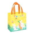 thumbnail image 2 of Yellow Non Woven Gift Bag with Handle, Reusable Bunny Bags for Easter Eggs Candy Holders Party Favors Holiday Decor 8.6X9X4.3 Inch, 2 of 7
