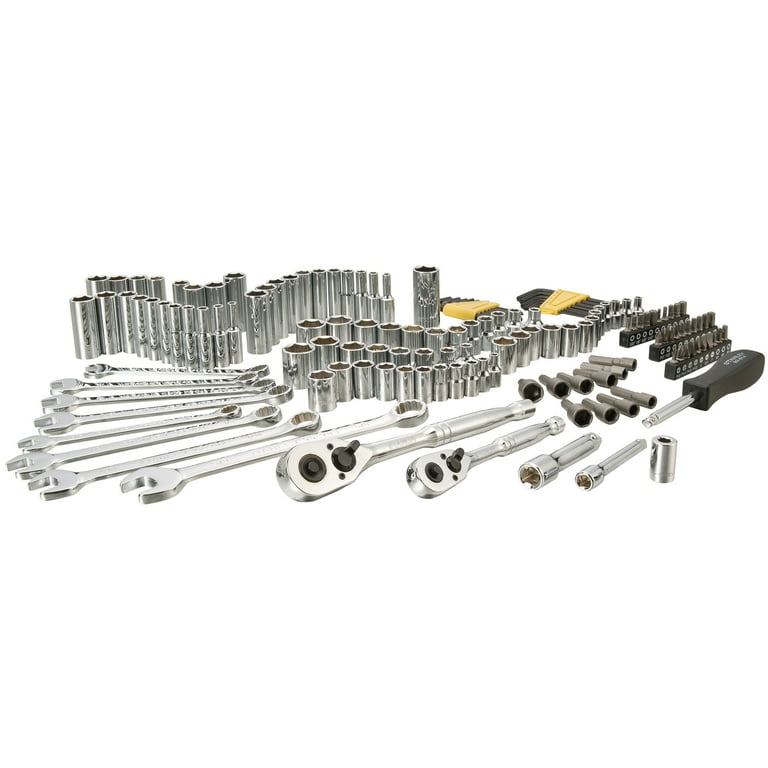 Stanley, Mechanics Tool Set, 145-Piece Chrome, SAE and Metric
