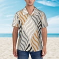 thumbnail image 4 of Bixox Men's Hawaiian Shirts Men's Geometric Print Short-Sleeve Shirt-Small, 4 of 8