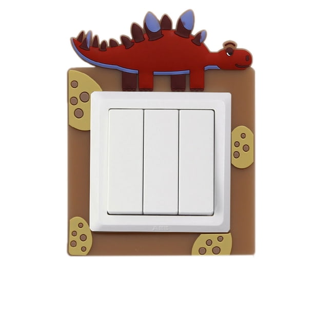 Bewildely Cubierta protectora impermeable para interruptor de luz, pegatina de pared de dibujos animados, decoración del Panel del interruptor Decoración del hogar No.01