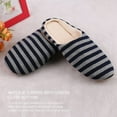 thumbnail image 2 of Striped Cloth Bottom Couples Warm Slippers Non Slipping Shoes for Men & Women, 2 of 7