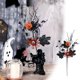 thumbnail image 4 of Decoraciones de Halloween: Hojas de arce, calabaza y ojo, hojas artificiales, ramo de hojas de arce otoñal para plantas artificiales, arreglos florales otoñales, decoración de Halloween., 4 of 6