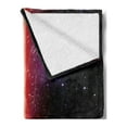thumbnail image 2 of Galaxy Soft Flannel Fleece Throw Blanket, Famous Movie Prop Galaxy Theme Between Enemies Theme Stripe Illustration in Red, Cozy Plush for Indoor and Outdoor Use, 50" x 70", Black, by Ambesonne, 2 of 5