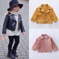 thumbnail image 6 of Godderr Newborn Baby Leather Jacket for Girls Autumn Motorcycle Faux Leather Coat Toddler Bomber PU Soft Leather Jackets for 9M-6T, 6 of 9