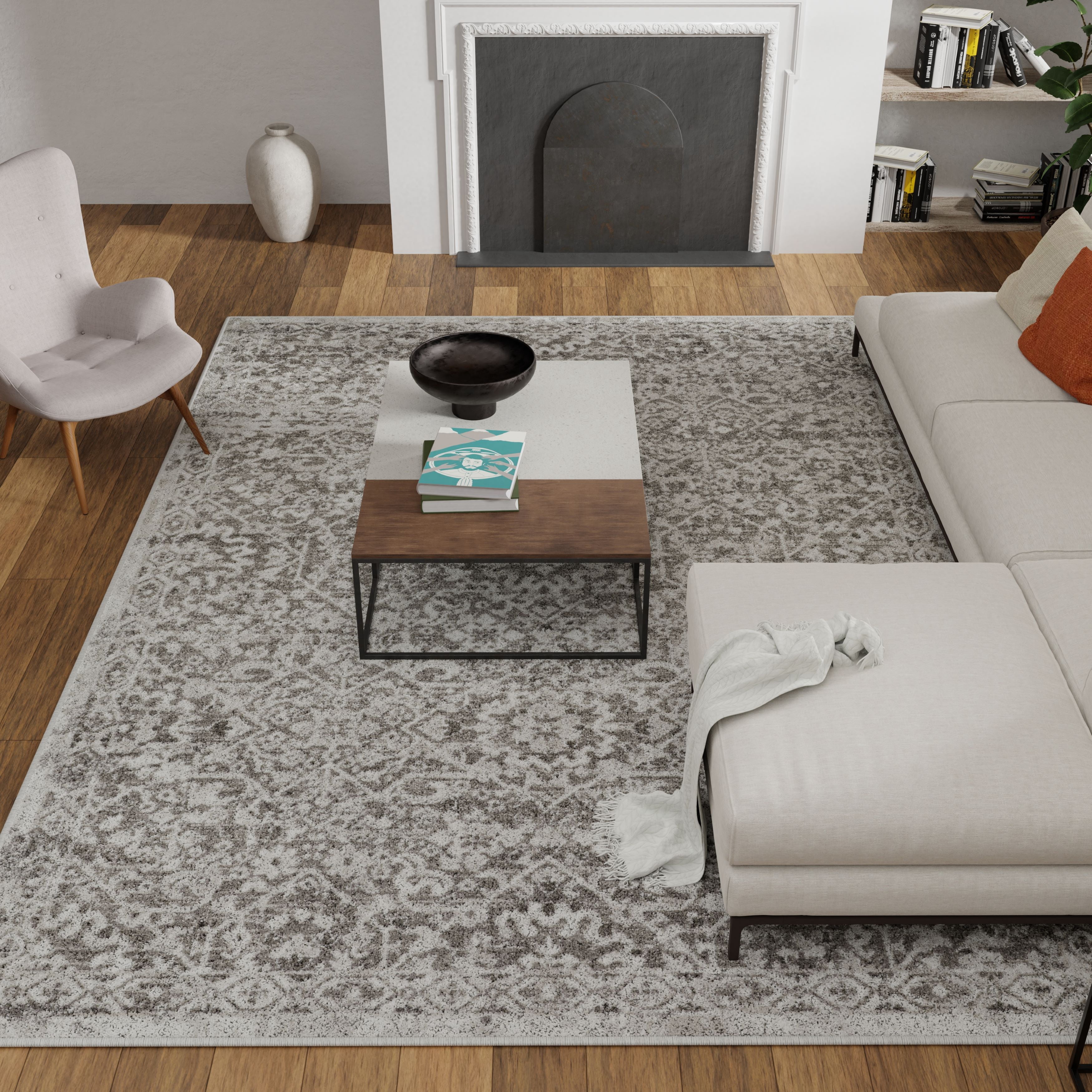 Loomaknoti Rhane Alreka 8' x 10' Ivory Oriental Indoor Area Rug