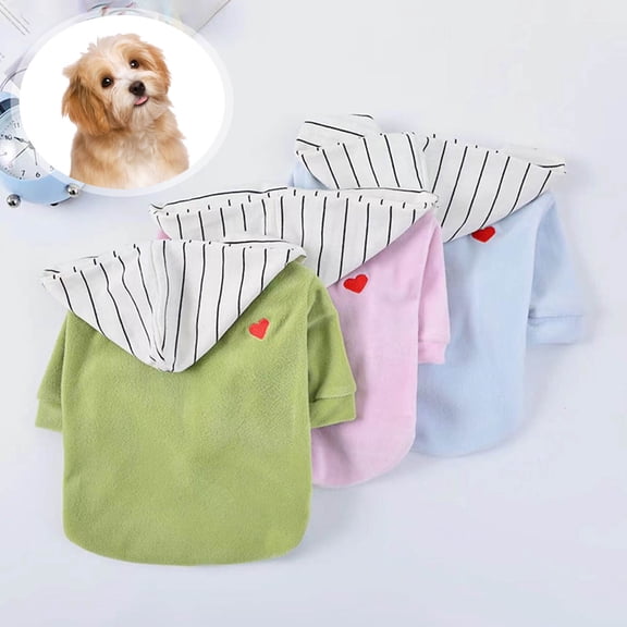 Dog Hoodie Fleece Puppy Clothes Warm Sweater with Hat for Small Medium Large Dogs Cat Hooded Shirt Kitten Pet Basic Hoodies Sweatshirt