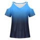 thumbnail image 3 of Camisas de Verano para las Mujeres Fuera Del Hombro Impreso Manga Corta Cuello Redondo, Camisas de Mujer Casual, 3 of 4