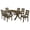 Knotty Nutmeg/Brown - 7-Piece, variant on Coaster Alston 5-Piece Rectangular Dining Table Set, Knotty Nutmeg