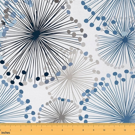 Feelyou Farmhouse Dandelion Fabric by the Yard 2 Yards, Plant Botanical Sewing Fabric, Teens Boys Girls Kids Home Decor Fabric by the Yard, Lightweight Room Decor