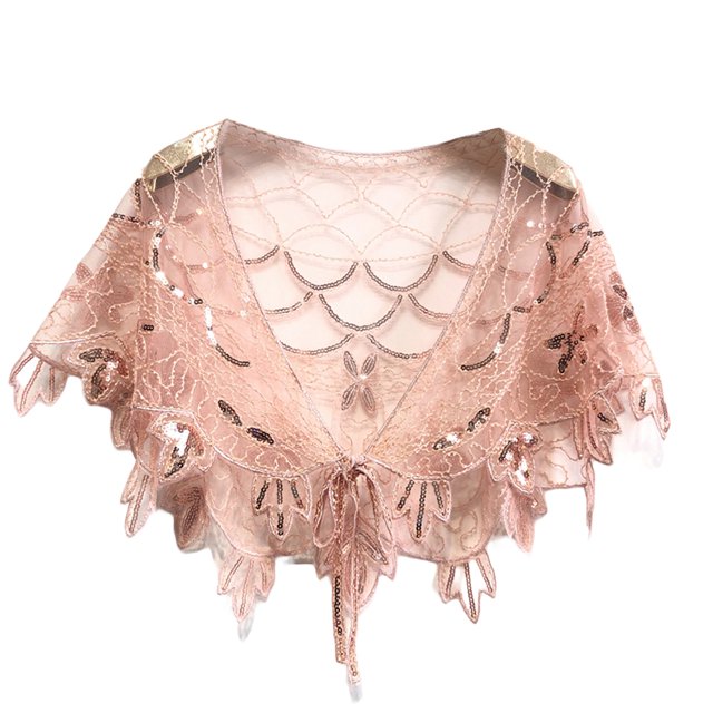 Chal para Mujer, Bufanda Larga Transparente con Lentejuelas, Elegante Pañuelo para el Hombro para Vestidos