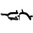 thumbnail image 2 of Hilason Western Black Steel Youth 15 Degree Bull Riding Spurs Pair, 2 of 6
