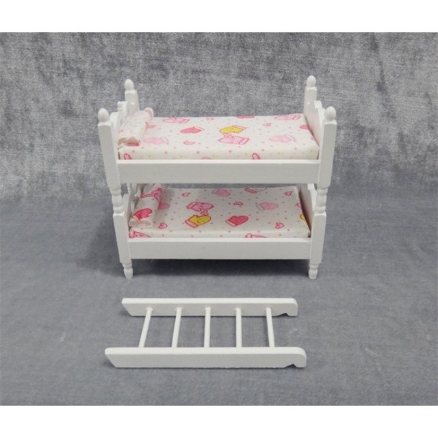 White decorations 1:12 Dollhouse Miniature Wooden Crib Baby Doll Cradle Bed for Dollhouse Room , DIY Scene Doll Accessoreis