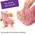 thumbnail image 5 of Shldybc Over Knee High Fuzzy Socks Plush Slipper Stockings Furry Long Leg Warmers Winter Home Sleeping Socks Christmas Gifts, 5 of 9