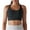 Black, variant on ZyeKqe Womens Sports Seamless Scoop Neck Yoga Bras Criss Corss Back Liftup Lightweight Quick Dry Workout Gym Running Bras