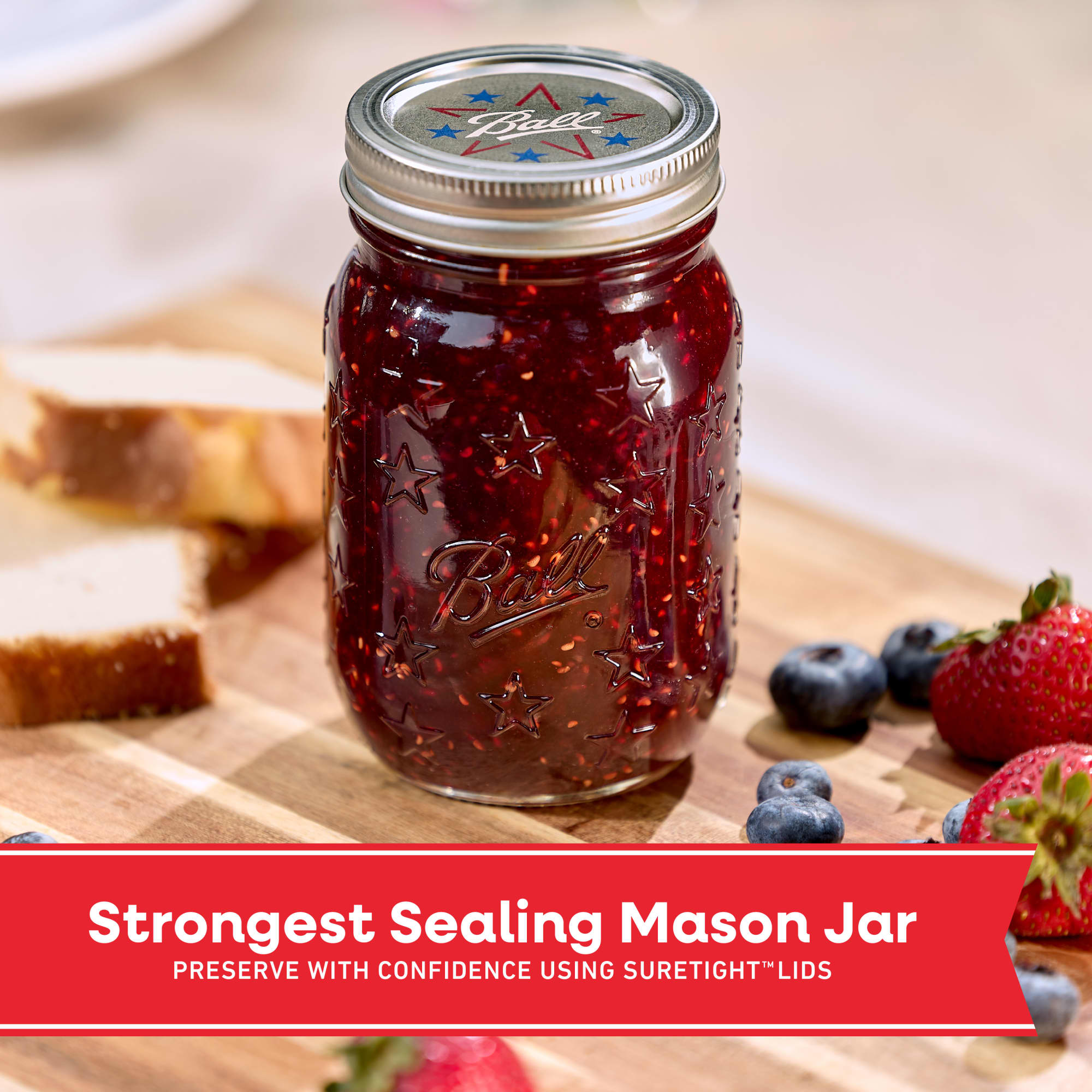 Ball Americana Pint Mason Jars, 16 oz., 4-Pack photo 5