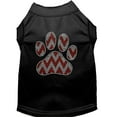 thumbnail image 3 of Christmas Pet Dog  Cat Shirt Rhinestone, "Candy Cane Chevron Paw", 3 of 11
