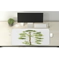 thumbnail image 2 of Tree Computer Mouse Pad, Watercolor Design Pattern of a Pine Tree Botanical Elements, Rectangle Non-Slip Rubber Mousepad X-Large, 35" x 15" Gaming Size, Olive Green Apple Green, by Ambesonne, 2 of 2
