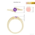 thumbnail image 4 of ANGARA Natural 0.45 Ct. Amethyst Solitaire Ring in 14K Yellow Gold for Women (Ring Size: 3.5), 4 of 9