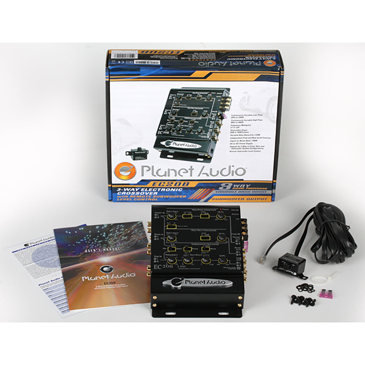 Audio EC20B Car Electronic Crossover 3 Way, Preamp, Fine Tune