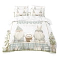 thumbnail image 2 of AuroraX Comfy Duvet Cover Set 3-Piece Queen Size Cute Soft Easter Bunny Eggs Brushed Microfiber Percale Bedding Set Durable Breathable Skin-Friendly Comforter Cover Set for Bedroom Dorm All-Season, 2 of 6