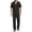 Black, variant on Men 2 Piece Set Linen Outfit Casual Short Sleeve Button Down Shirt and Linen Pants