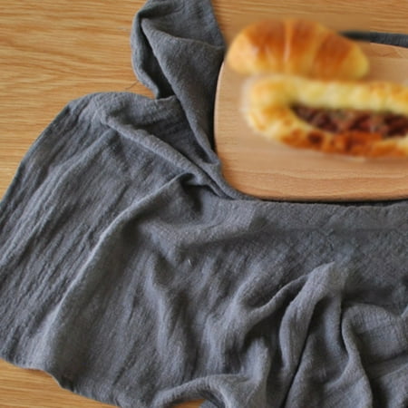 

45*65cm Solid Mat Napkin Cotton Linen Dessert Table Napkins Tea Towels Kitchen Dishcloth Placemats Dark Gray