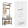 thumbnail image 6 of VASAGLE Coat Rack with Shoe Bench 4-in 1 Hall Tree for Entryway Entryway Bench with Coat Rack Rustic Brown and Black 13.3 x 28.3 x 72.1 Inches, 6 of 7