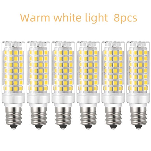 DEBGFS 10w-6000K Daylight White E12 LED Corn Bulb AC 110V-220V Non-Dimmable 5/8pcs,Warm White Light,5pcs