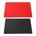 thumbnail image 1 of Silicone Mat Barbecue Grill Pad Bread Pizza Baking Tray Kitchen Tools (Red), 1 of 9