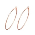 thumbnail image 2 of 1 par de pendientes de aro, colgantes de oreja redondos de estilo Simple creativo, accesorio de moda, adornos de orejas para decoración dorada Ropa, zapatos y accesorios Miscelánea rosa dorado 6cm Qarigey AP009026-15B, 2 of 6