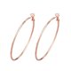 thumbnail image 2 of 1 par de pendientes de aro, colgantes de oreja redondos de estilo Simple creativo, accesorio de moda, adornos de orejas para decoración dorada Ropa, zapatos y accesorios Miscelánea rosa dorado 6cm Qarigey AP009026-15B, 2 of 6