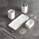 thumbnail image 4 of Cateissary Dispensador de caja de resina de jabón, herramientas de de cepillos de dientes, soporte de escritorio, bandeja de traje para el hogar, Juegos de accesorios de baño Taza Cateissary HA073017-02, 4 of 6