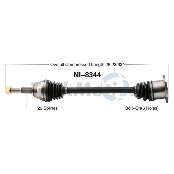 CV Axle Shaft Fits select: 2003-2008 INFINITI FX35