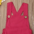 thumbnail image 4 of Newborn Baby Summer Romper Unisex Solid Color Jumpsuit Sleeveless Overalls Outfits 1Pcs, 4 of 7